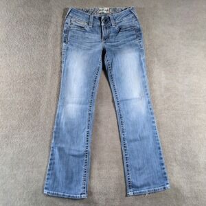 Ariat Real Denim Women's Size 28R Blue Bootcut Jeans Embellished Pockets